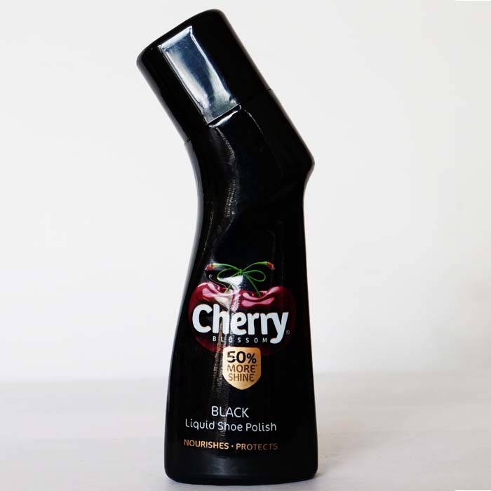 Cherry Blossom Liquid Shoe Polish Black 